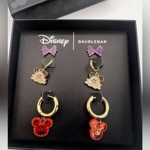 Disney Baublebar Halloween Set of 3 Earrings Mickey Mouse Minnie
